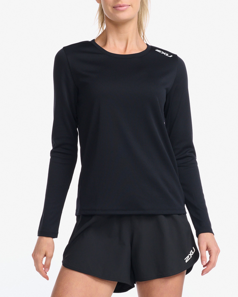 Polera de Running Manga Larga Mujer Aspire - Negro - 2XU