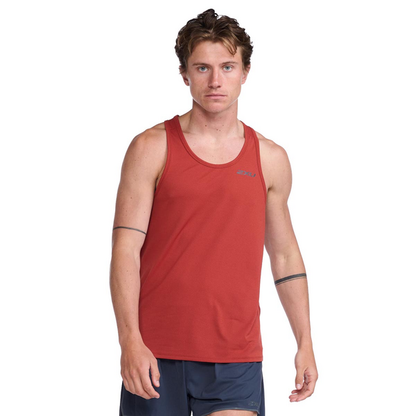 Polera deportiva Sin mangas de Hombre Light Speed Tee Rojo reflectante - 2XU