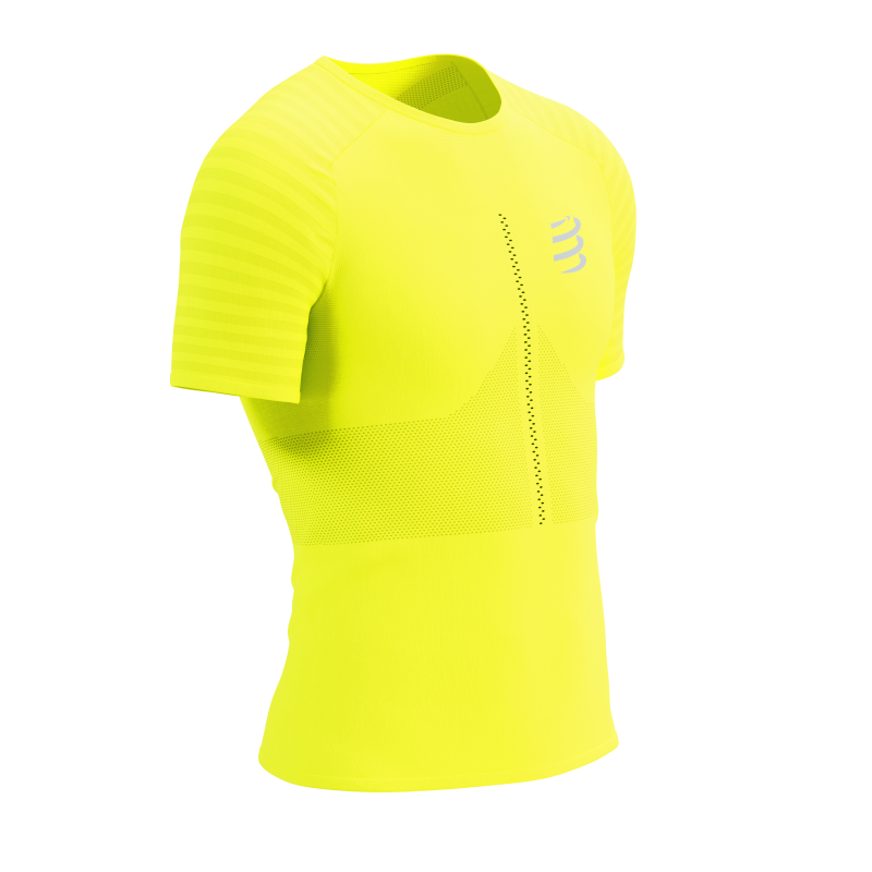 Polera de running Compressport Racing SS Tshirt (amarillo visible)