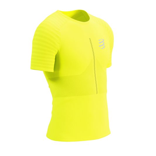 Polera de running Compressport Racing SS Tshirt (amarillo visible)
