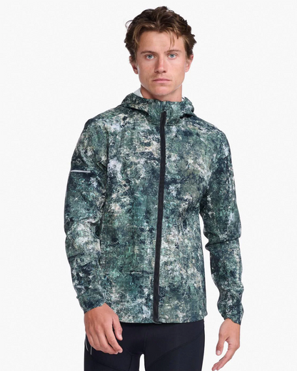 Chaqueta Hombre Aero Jacket Hombre Trailscape Moss/Silver Reflect - 2XU