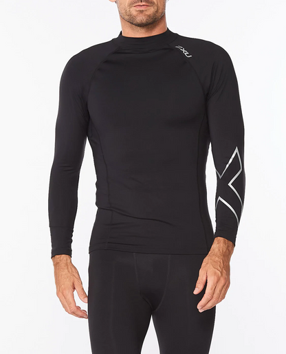 Polera Hombre Ignition Compression L/S Black/Silver - 2XU