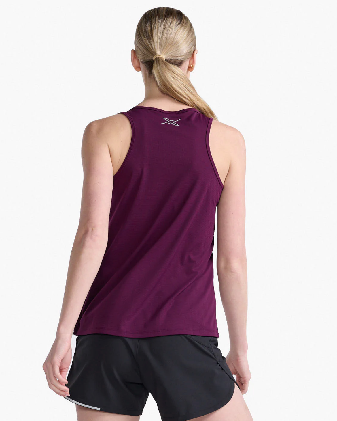 Polera de Running sin mangas Mujer Aero - Morado reflectante - 2XU