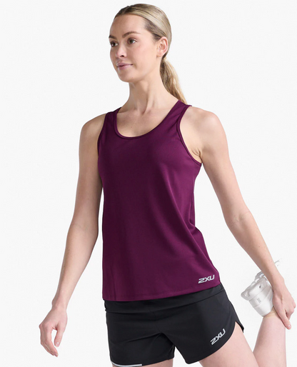 Polera de Running sin mangas Mujer Aero - Morado reflectante - 2XU