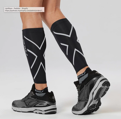 Gemeleras Compression Calf Guards - Black/Black - 2XU