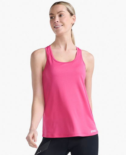 Polera de running Mujer  Sin mangas Aspire Singlet - Magenta/White - 2XU