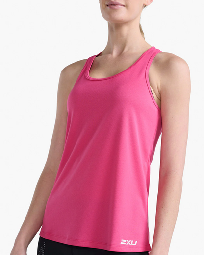 Polera de running Mujer  Sin mangas Aspire Singlet - Magenta/White - 2XU