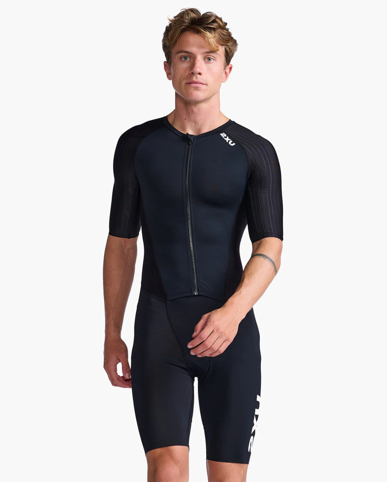 Trisuit Hombre Aero Sleeved - Black/White - 2XU