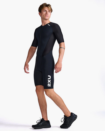 Trisuit Hombre Aero Sleeved - Black/White - 2XU