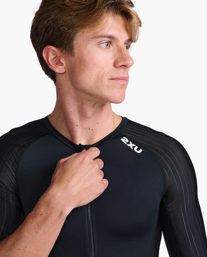 Trisuit Hombre Aero Sleeved - Black/White - 2XU