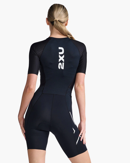 Trisuit Mujer Aero Sleeved - Black/White - 2XU