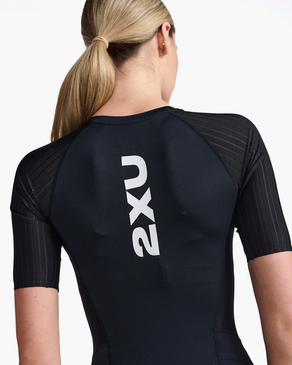 Trisuit Mujer Aero Sleeved - Black/White - 2XU