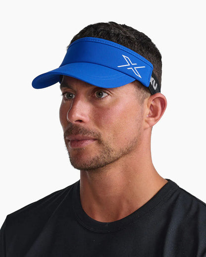 Visera de Running 2XU Performance Run Visor - Azul Blanca