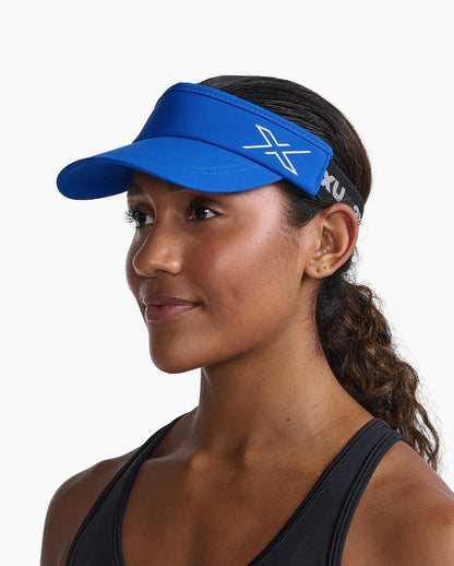 Visera de Running 2XU Performance Run Visor - Azul Blanca