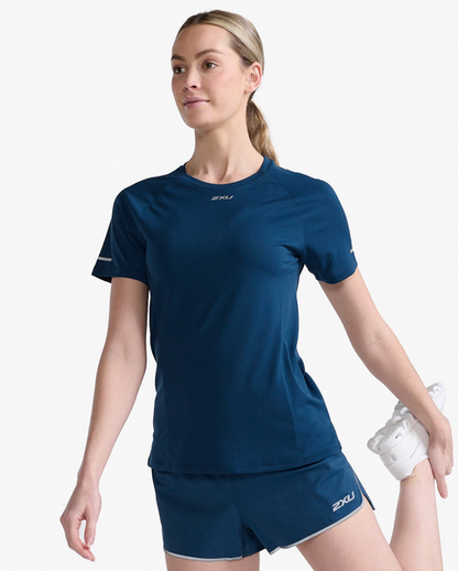 Polera de Running Manga corta Mujer Light Speed -Azul reflectante - 2XU