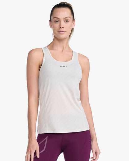 Polera de Running sin Mangas Mujer Light Speed - Blanco reflectante - 2XU