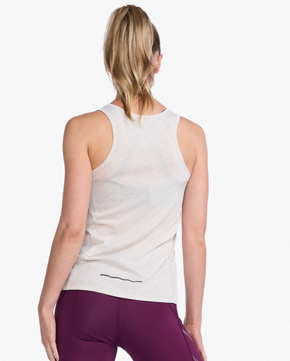 Polera de Running sin Mangas Mujer Light Speed - Blanco reflectante - 2XU