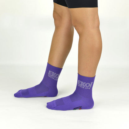 Calcetines de Ciclismo Ekoï Sara Violet