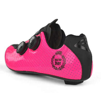 Zapato de ciclismo de Ruta Mujer EKOI CARBONO R5 Mujer, Rosado