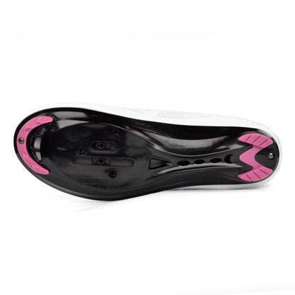 Zapato de ciclismo de Ruta Mujer EKOI JUST FOR HER Blanco con toque rosado