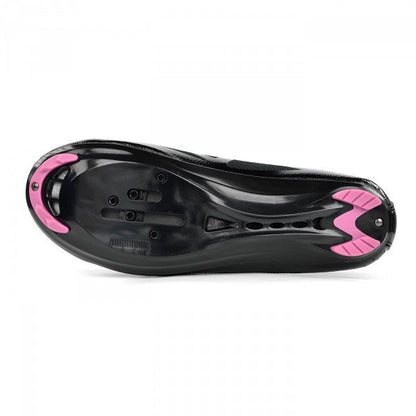 Zapato de ciclismo de Ruta Mujer EKOI JUST FOR HER Negro con toque rosado