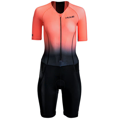 Tri Suit Commit Long Course Mujer - Black/Coral - HUUB