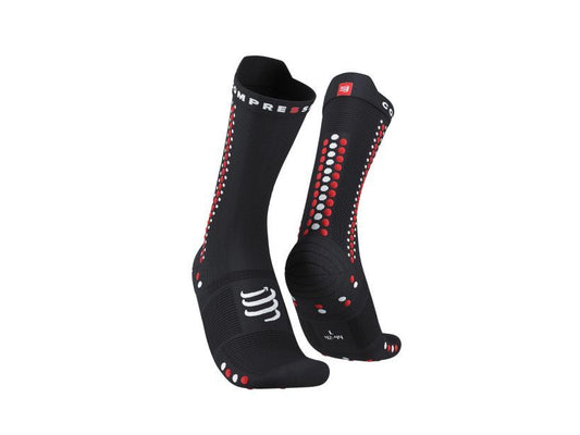 Calcetines de ciclismo Compressport Pro Racing v4.0 - Negro / Rojo