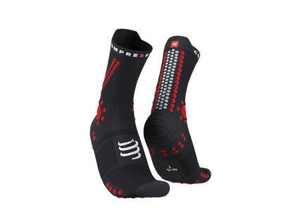 Calcetines de Trail running Compressport Pro Racing  v4.0 Negro Rojo