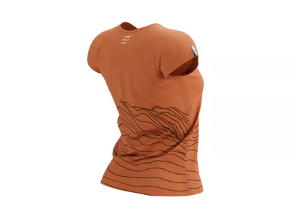 Polera Compressport Training SS Mujer -Rust/Black *Trail Capsule 2023*